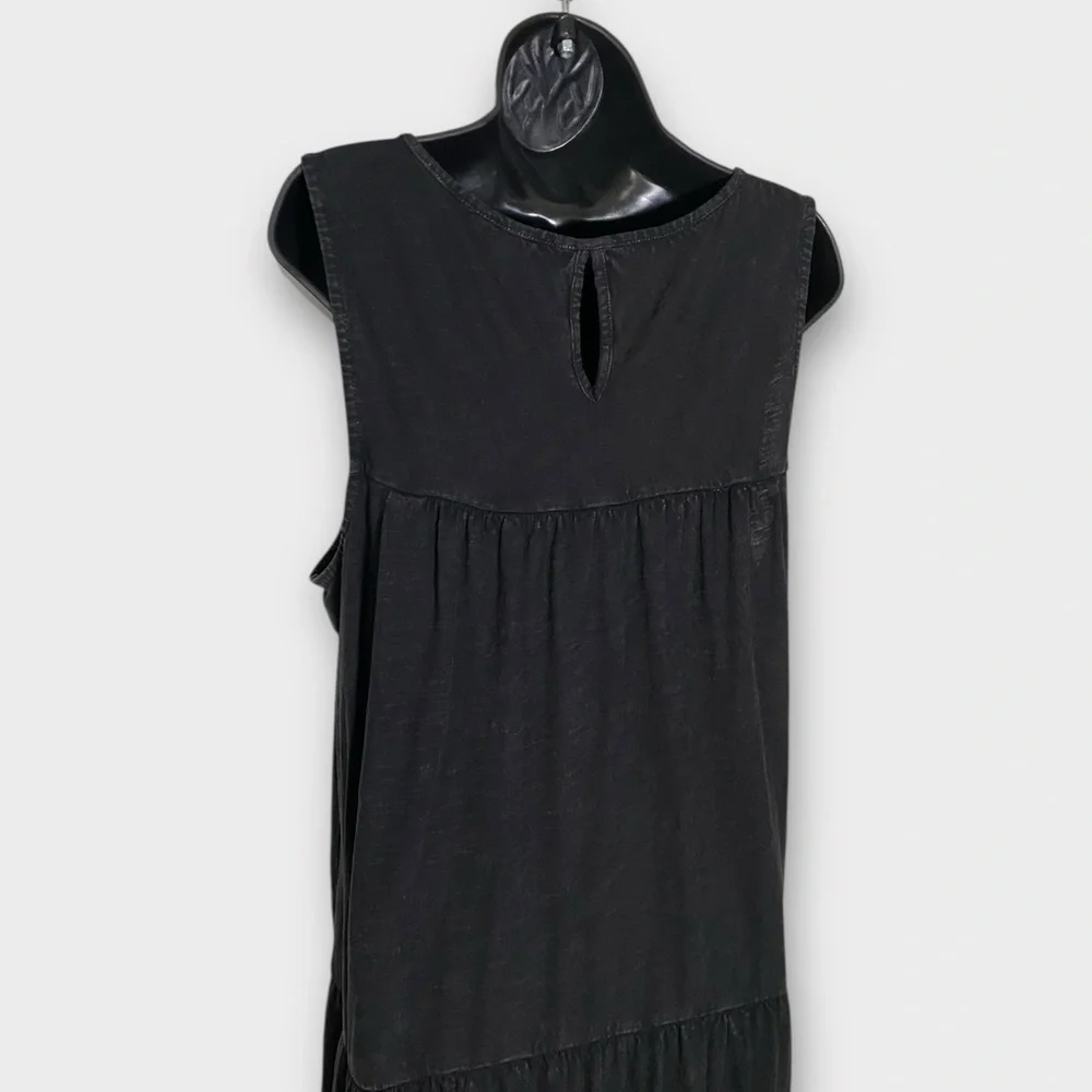 Wonderly Black Light Acid Wash Tiered Sleeveless Maxi Dress Size XL - Picture 4 of 6